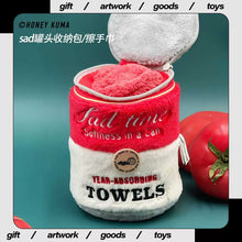 Load image into Gallery viewer, Preorder SAD TIME TOMATO CAN TOWEL plush