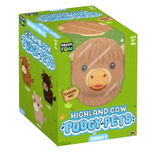Load image into Gallery viewer, Preorder RMS® Highland Cow Pudgy Pets Series 1 Squishy Fidget Toy (1pc) Style Ships Assorted