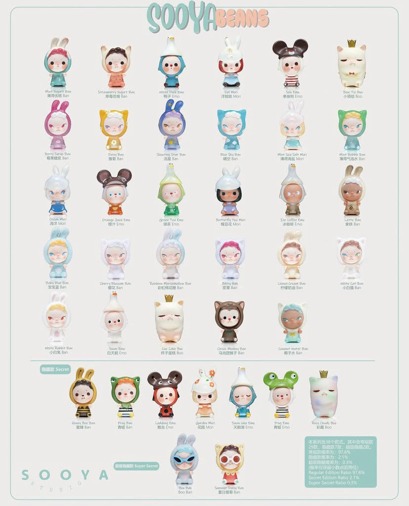 SOOYA STUDIO BEANS アソートボックス 新品未開封品 Ban Preorder Sooya beans 1st series Blind box – MyTinyToyStore