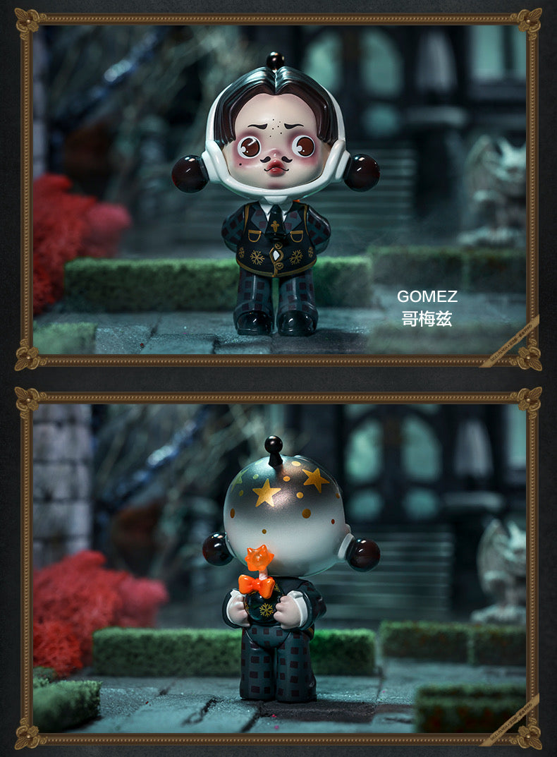 Popmart SkullPanda x Addams Family Blind box series open box